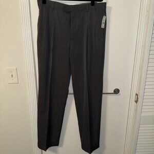 NWT Brooks Brothers Mens Madison Wool Dress Pants 36x32 Gray Mid Rise Straight